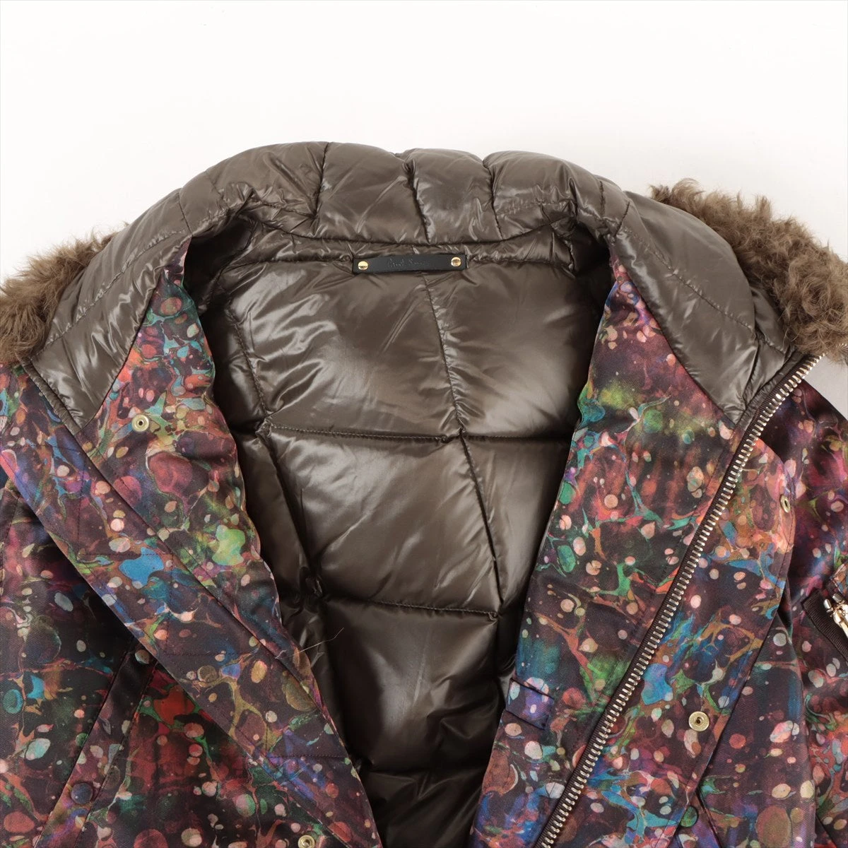 Paul Smith ライダースダウンジャケット ポールスミス ポリエステル ダウンジャケット L メンズ マルチ