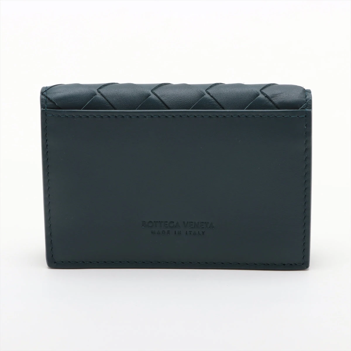 極美品ボッテガヴェネタ　コインケース イントレチャート ラウンドジップ ネイビー ボッテガヴェネタ(BOTTEGA VENETA)ボッテガヴェネタ イントレ
