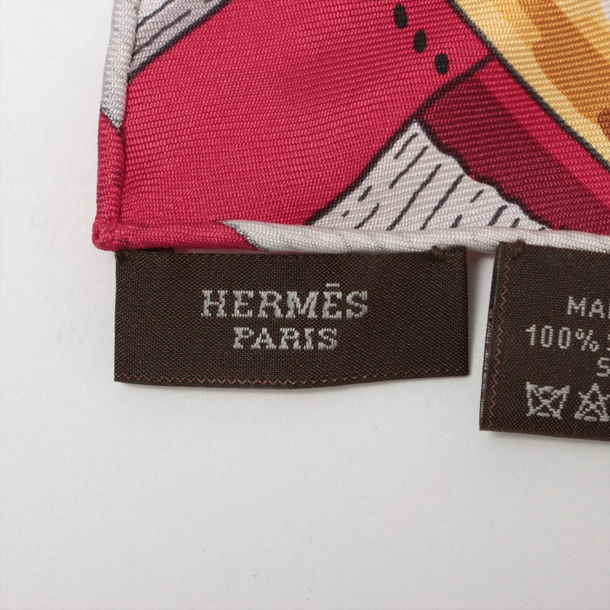 エルメス スカーフ レッド 高級 美品 エルメス HERMES シルク スカーフ カレ ミニ レッド