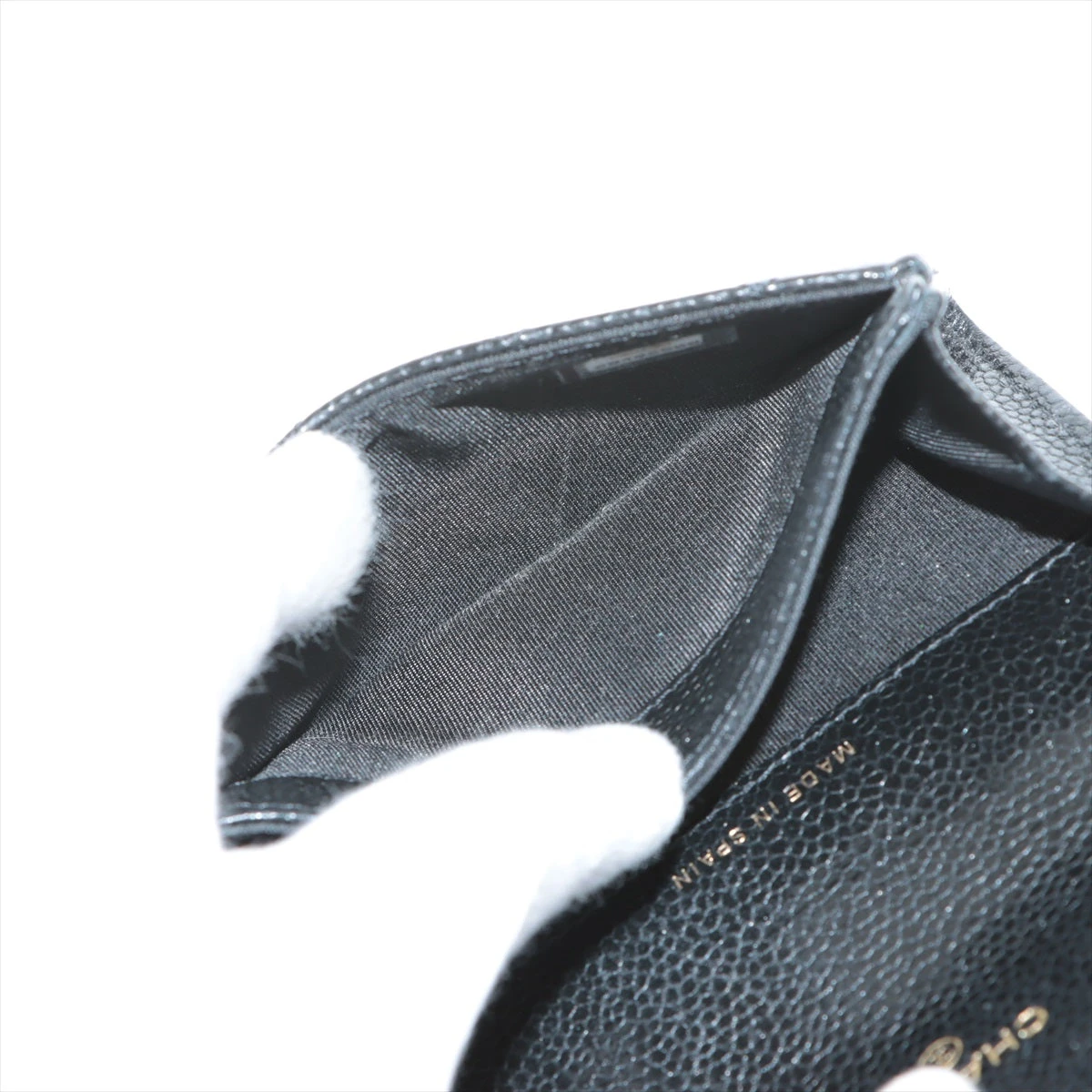 シャネル ボーイシャネル キャビアスキン ケース ブラック ゴールド金具 シャネル ボーイシャネル キャビアスキン カードケース ブラック