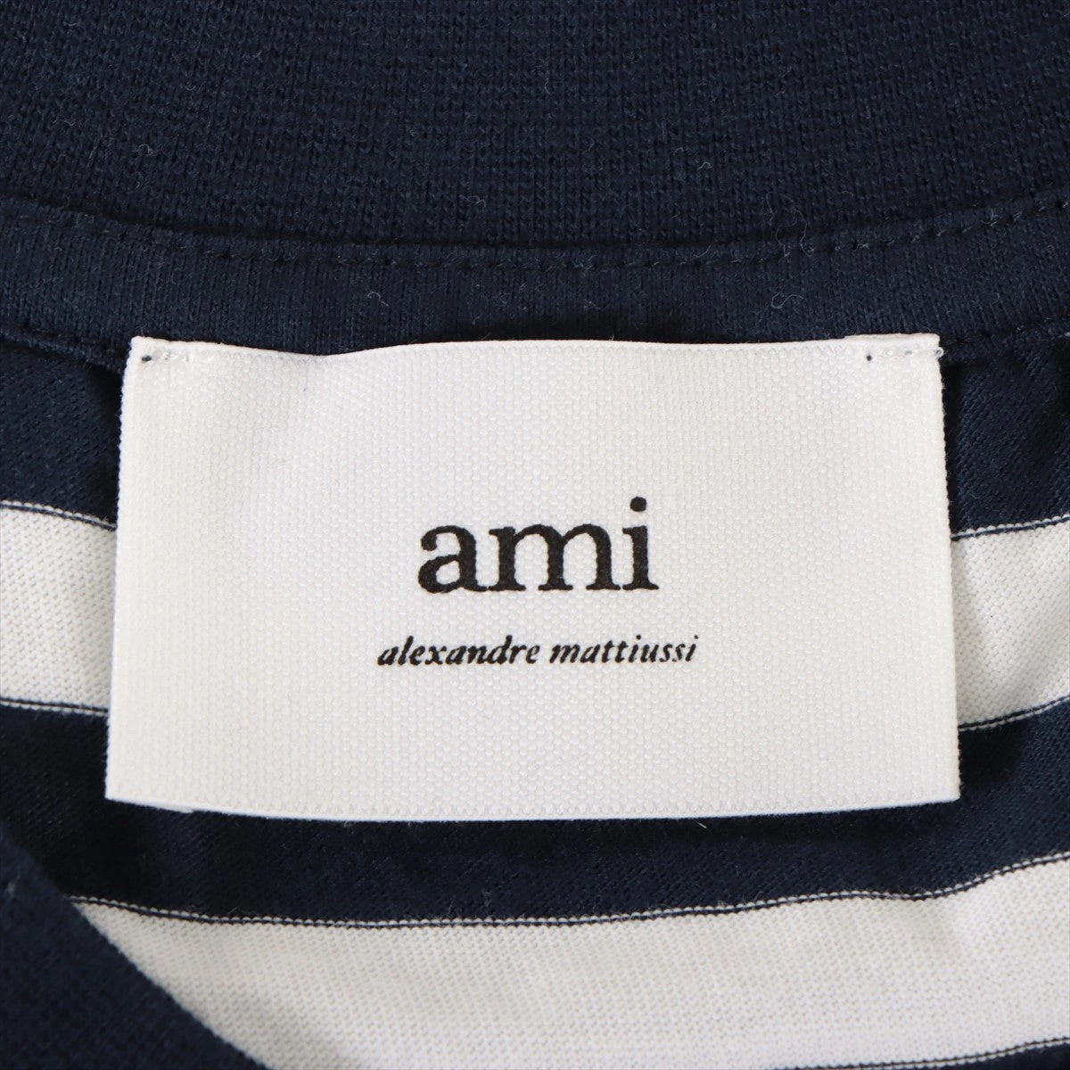 アミ アレクサンドル マテュッシ コットン Tシャツ L メンズ ブルー 