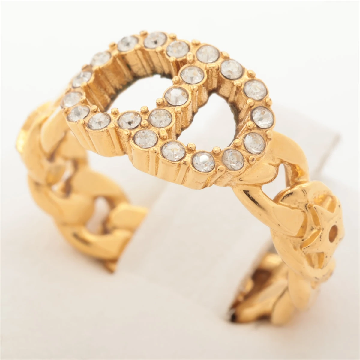 クリスチャンディオール Petit CD リング 指輪 ラインストーン