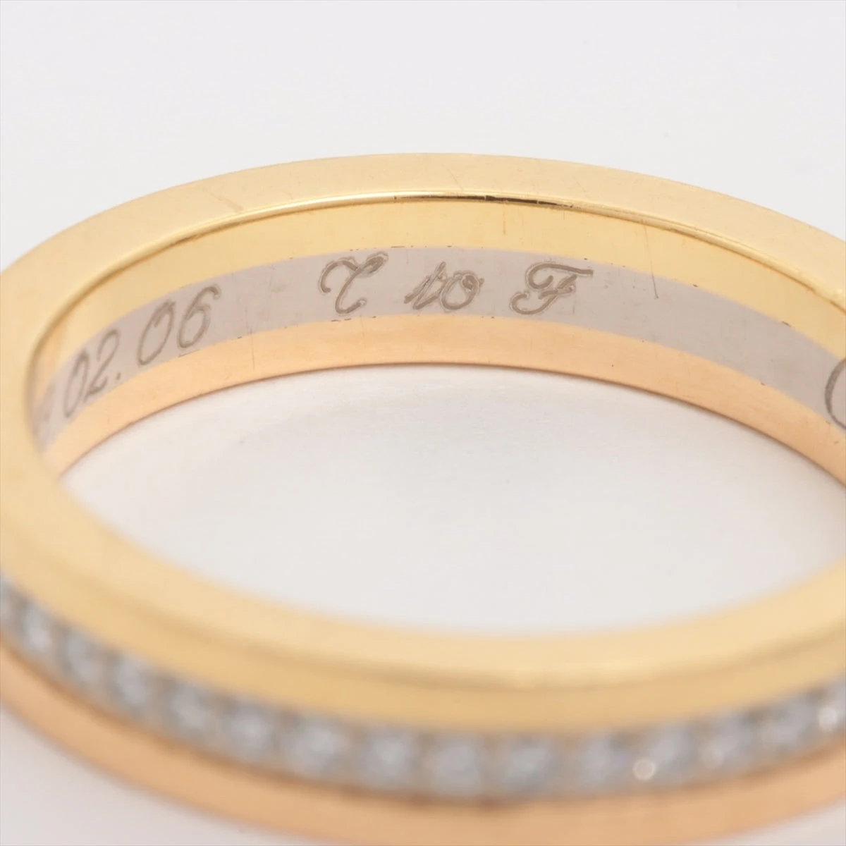 カルティエ　スリーカラーウェディングリング　指輪750YG/PG/WG 47 カルティエ スリーカラーウェディングリング 指輪750YG/PG/WG 47