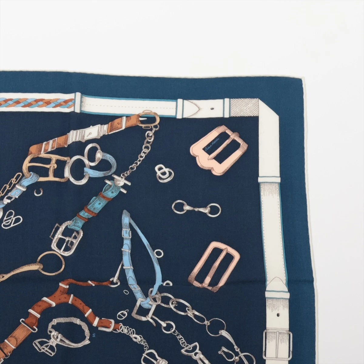 エルメス カレジェアン LES CHEVAUX DE CHAINES Les Chevaux Dechaines embroidered scarf 140 - Grey | Hermès