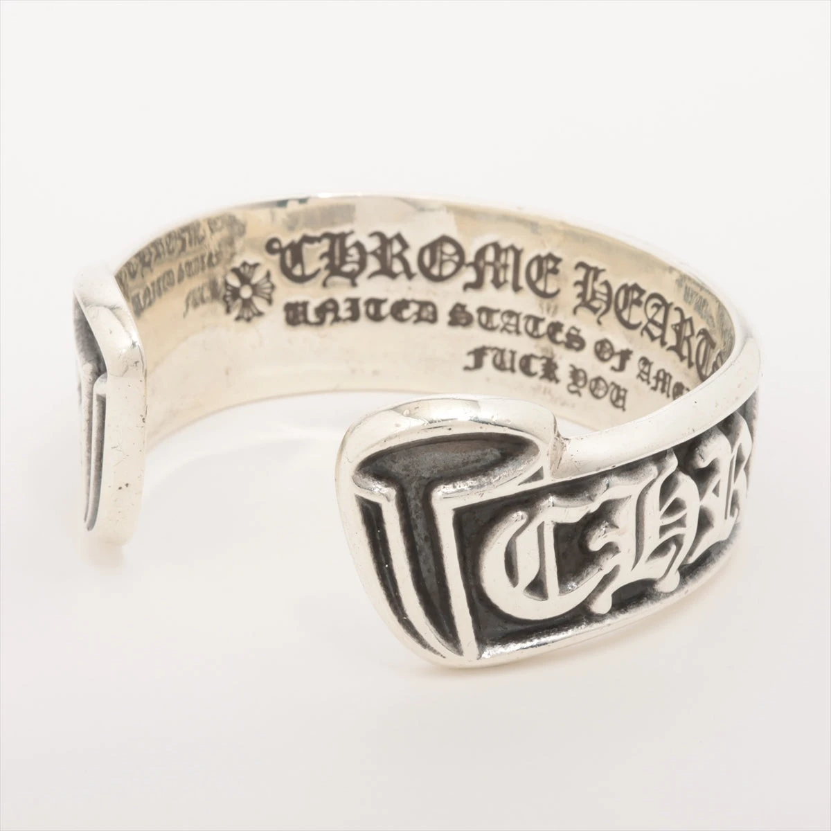 クロムハーツ スクロールラベル カフ 925 115.0g A2752531｜中古