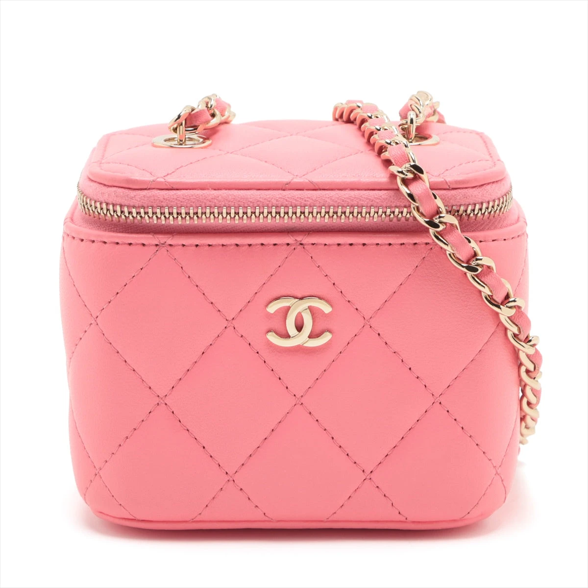 シャネル　CHANEL ビィンテージ　マトラッセチェーン　バック　ラムスキン マトラッセチェーンウォレットバッグ ラムスキン ブラック