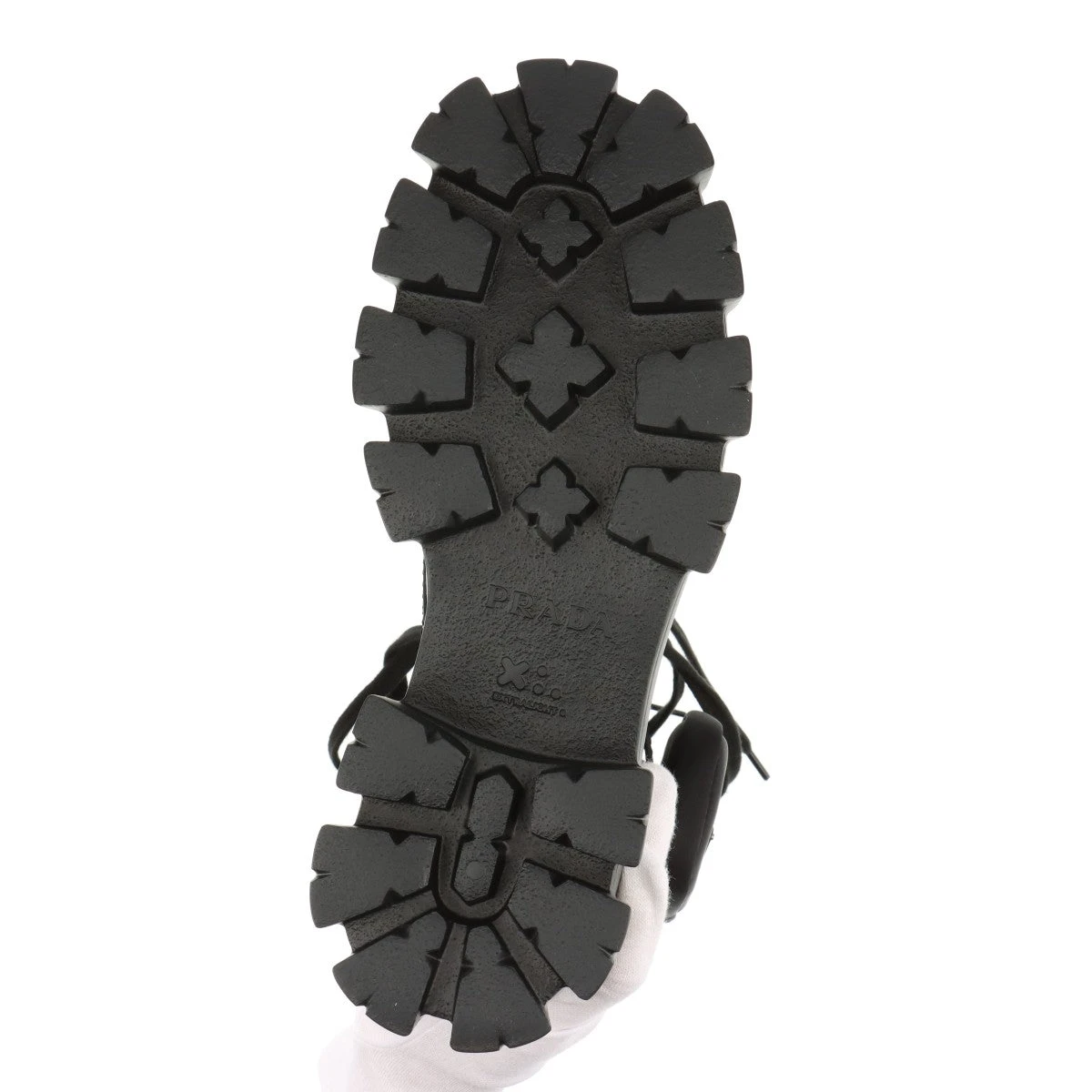 【新品】Prada プラダ モノリス レザーxナイロンファブリック ブーツ ☆PRADA☆プラダ モノリス レザーxナイロンファブリック ブーツ