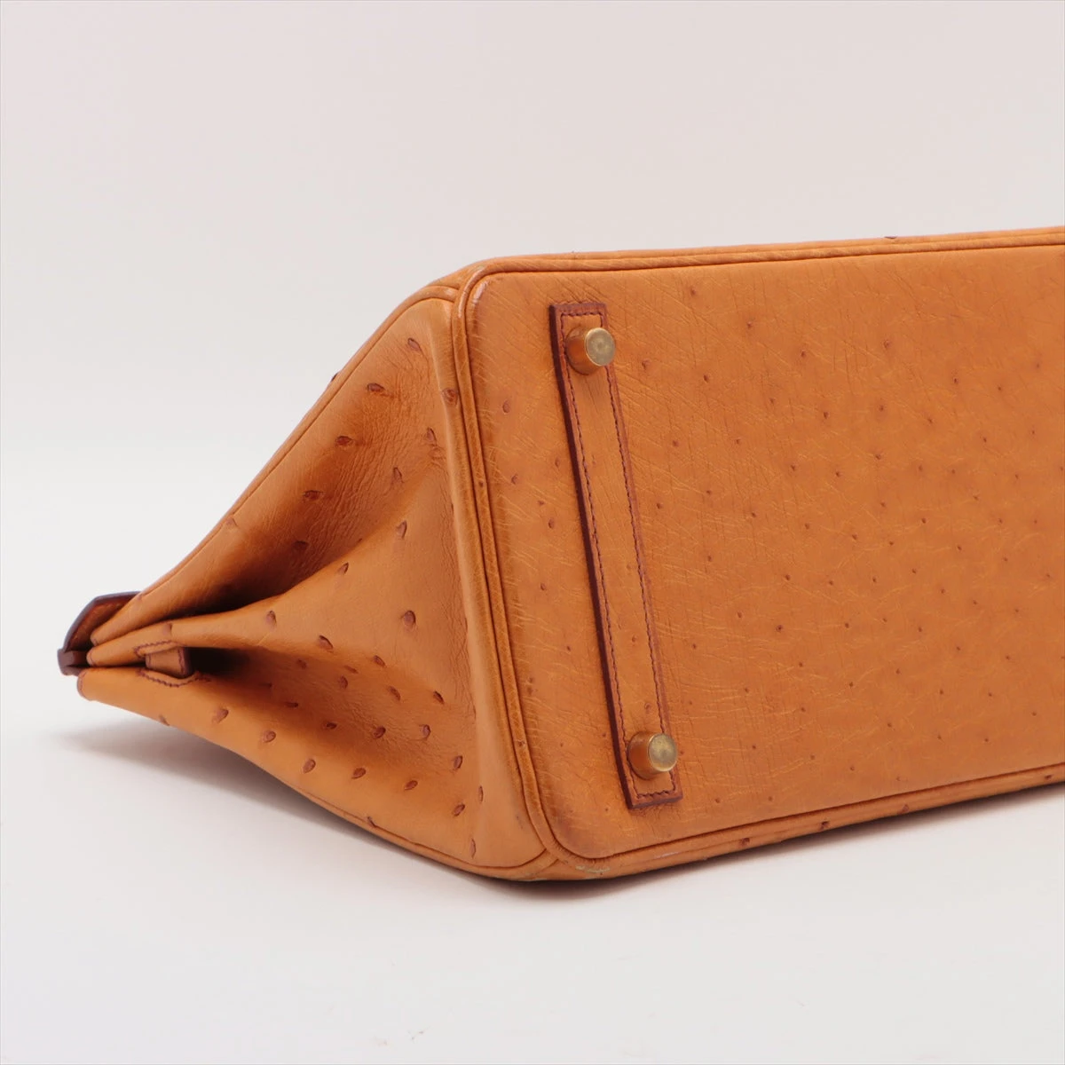 エルメス バーキン30 オーストリッチ チェスナッツ ゴールド金具 □F 
