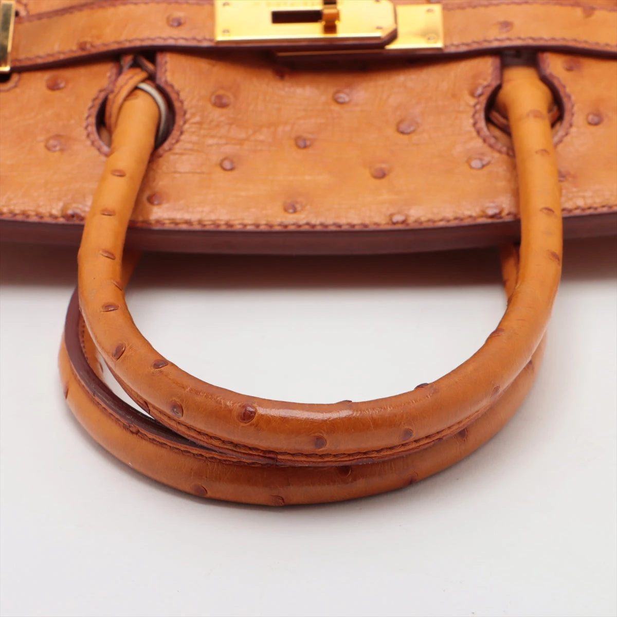 エルメス バーキン30 オーストリッチ チェスナッツ ゴールド金具 □F 
