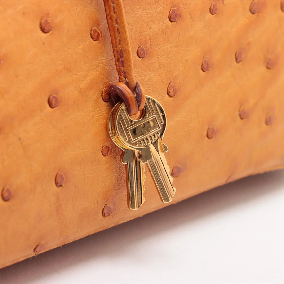 エルメス バーキン30 オーストリッチ チェスナッツ ゴールド金具 □F