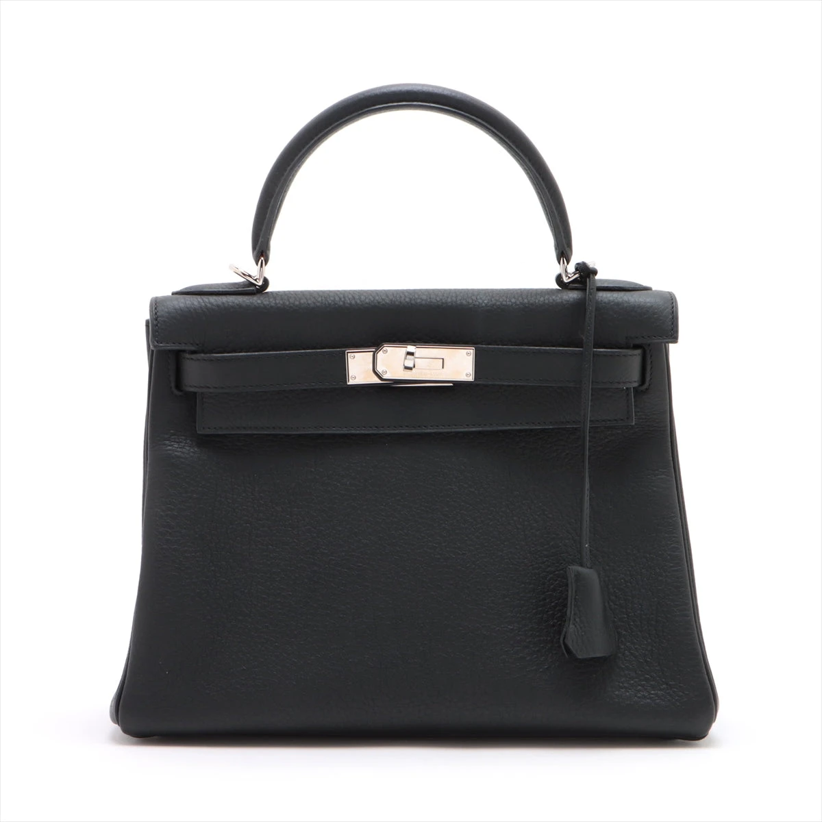 エルメス ケリー28 トゴ ブラック シルバー金具 □K:2007年