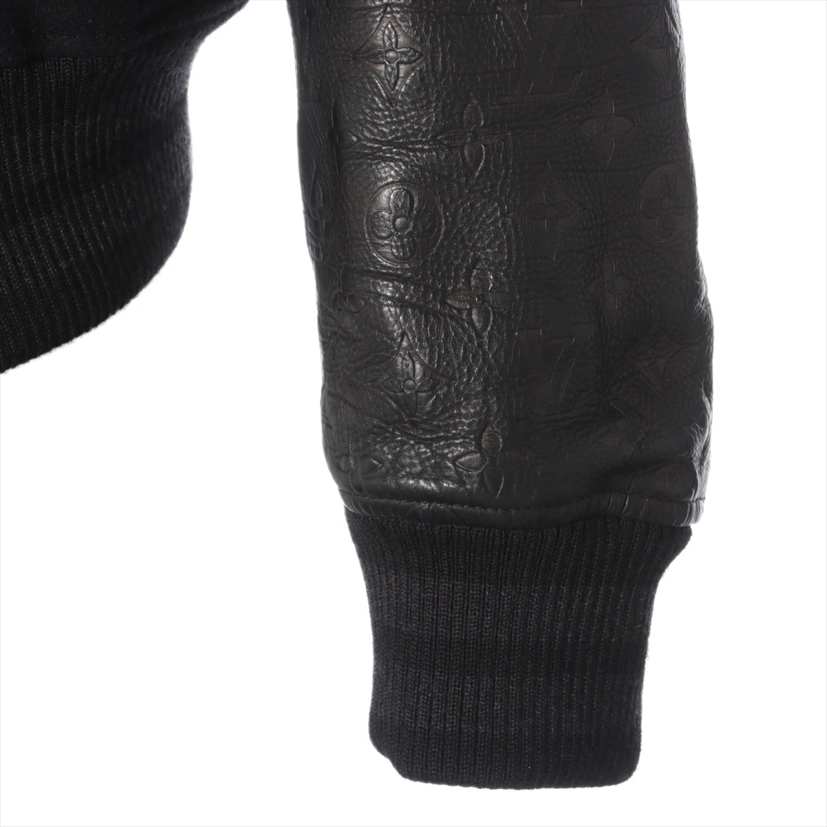 ヴィトン 22AW ウール×レザー スタジャン 46 メンズ ブラック ヴィトン 22AW ウール×レザー スタジャン 46 メンズ ブラック