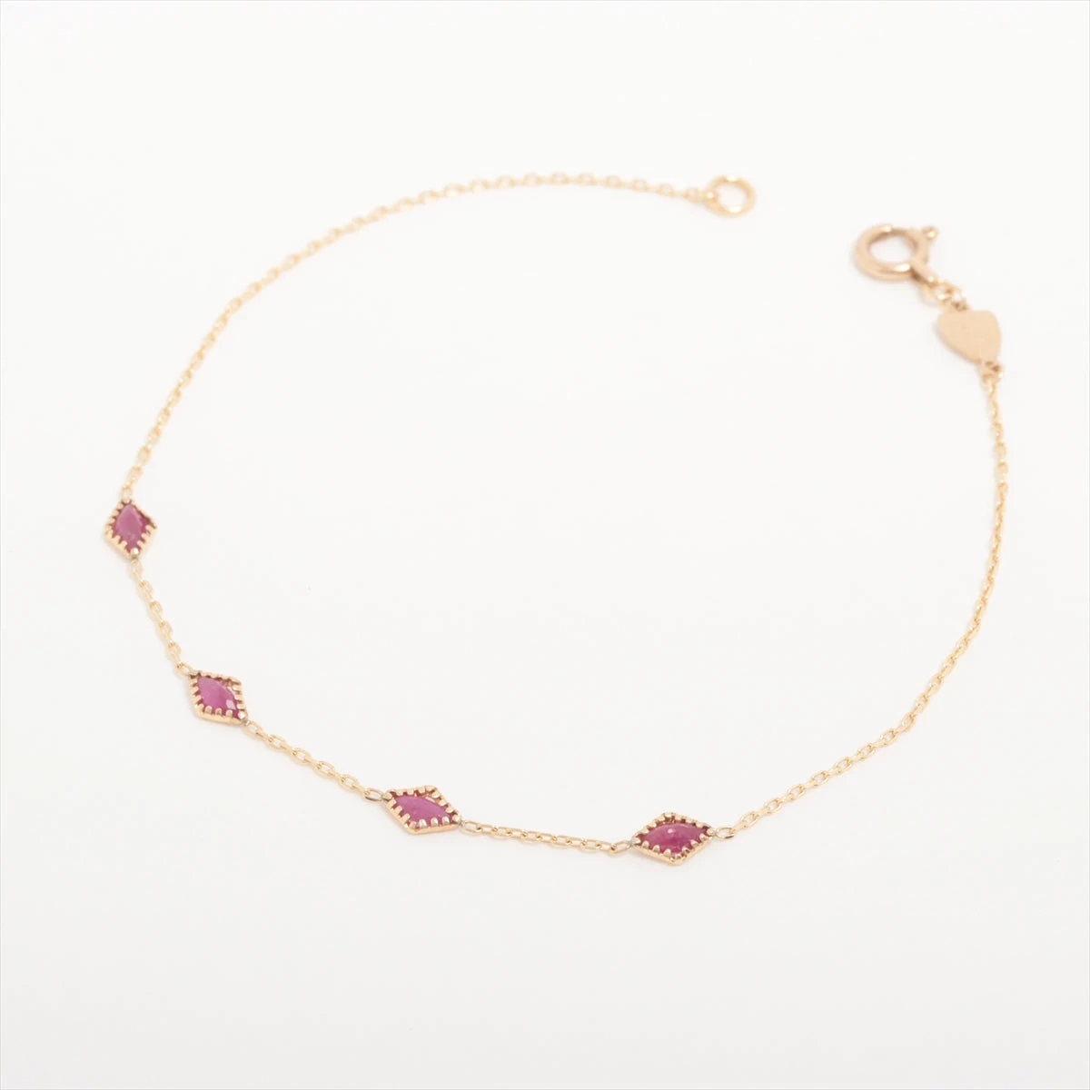 アガット ルビー ブレスレット K10(YG) 0.6g ZZ018429｜中古