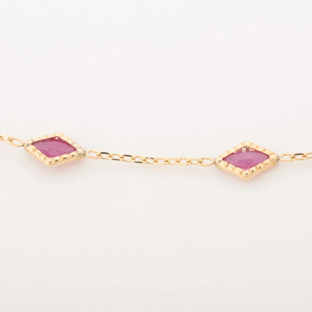 アガット ルビー ブレスレット K10(YG) 0.6g ZZ018429｜中古ブランド品