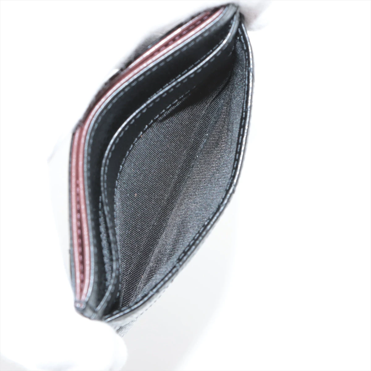 シャネル マトラッセ キャビアスキン カードケース ブラック ゴールド