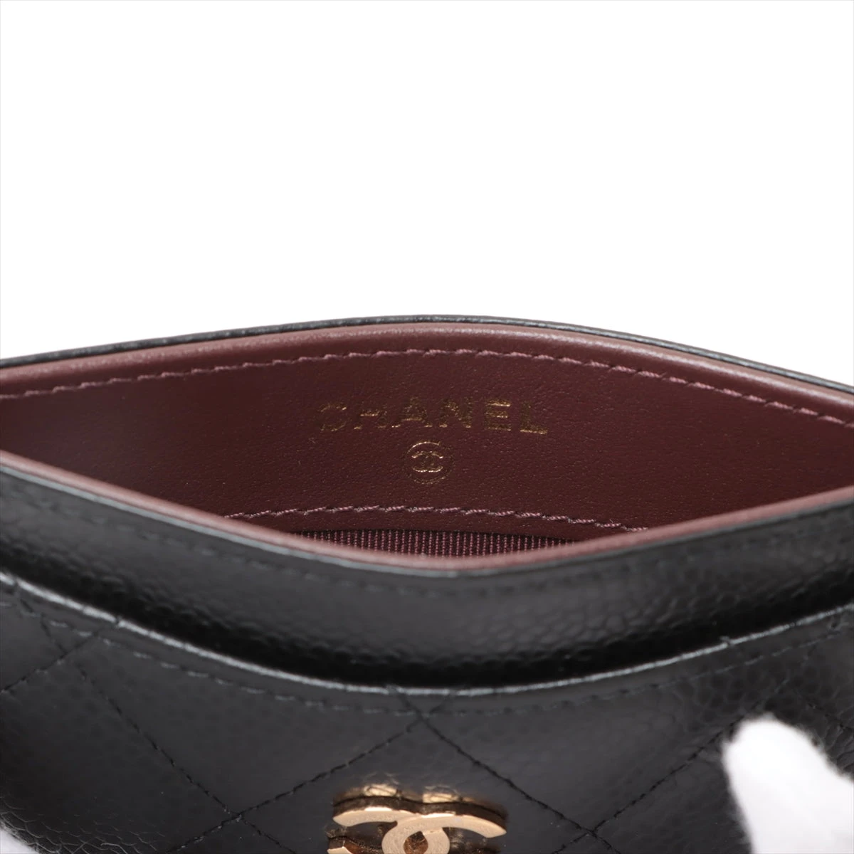 ♦︎極美品♦︎CHANELマトラッセキャビアスキンキーケース ブラック ゴールド金具 シャネル マトラッセ キャビアスキン カードケース ブラック