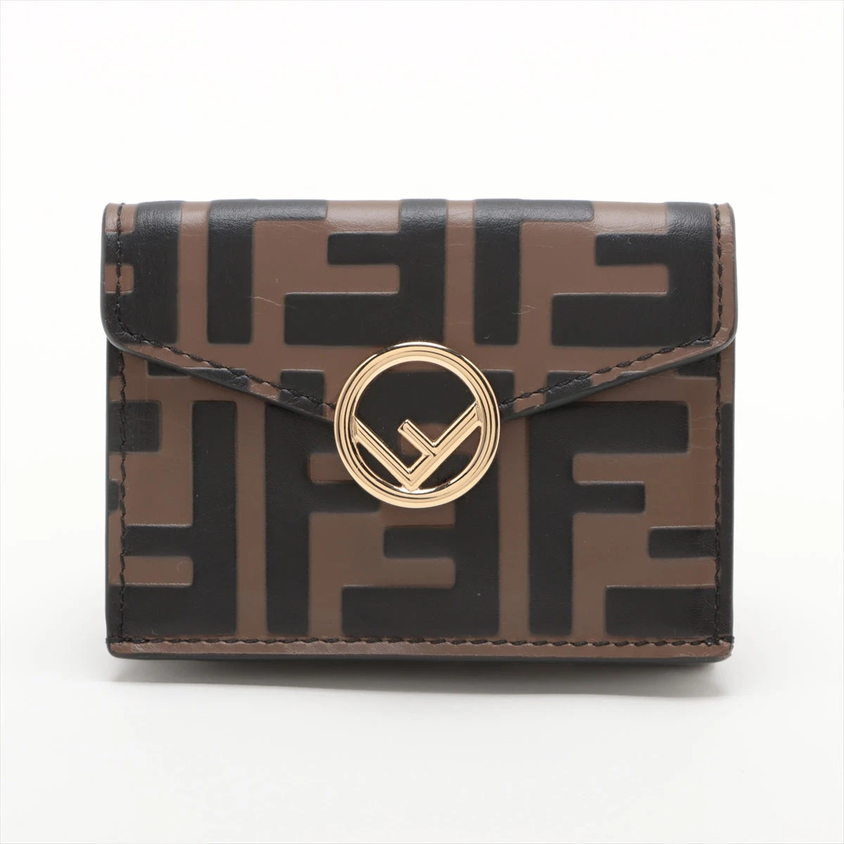FENDI ズッカ柄コンパクトウォレット FENDI フェンディ ズッカ柄 二つ折り財布 コンパクト ウォレット