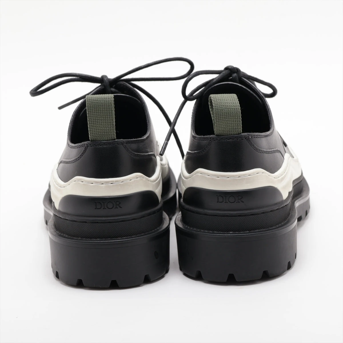 ディオール×サカイ レザー×ラバー レザーシューズ 42 メンズ ブラック