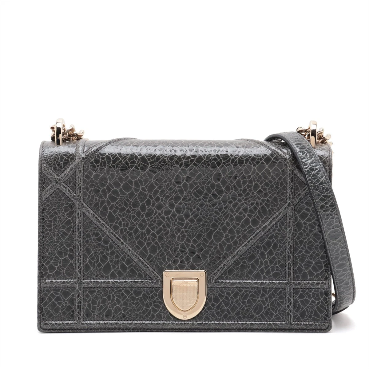 【美品】クリスチャンディオール パテントレザー チェーン ウォレット 付属品完備 Christian Dior - Dior チェーンウォレット 長財布 パテント