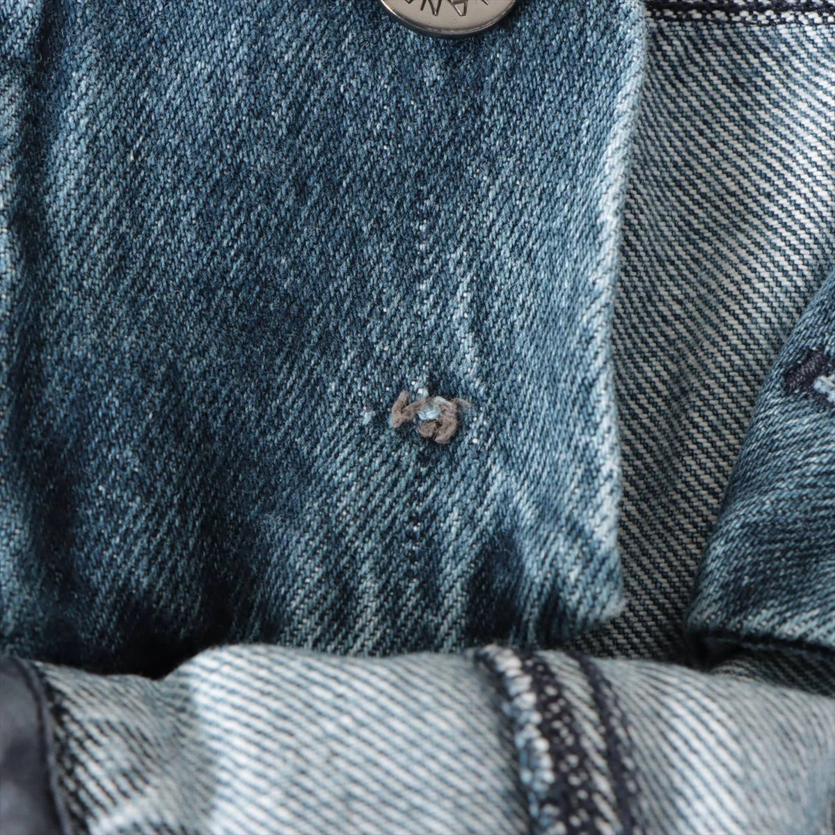 シャネル P51 コットン デニムパンツ 36 レディース ブルー