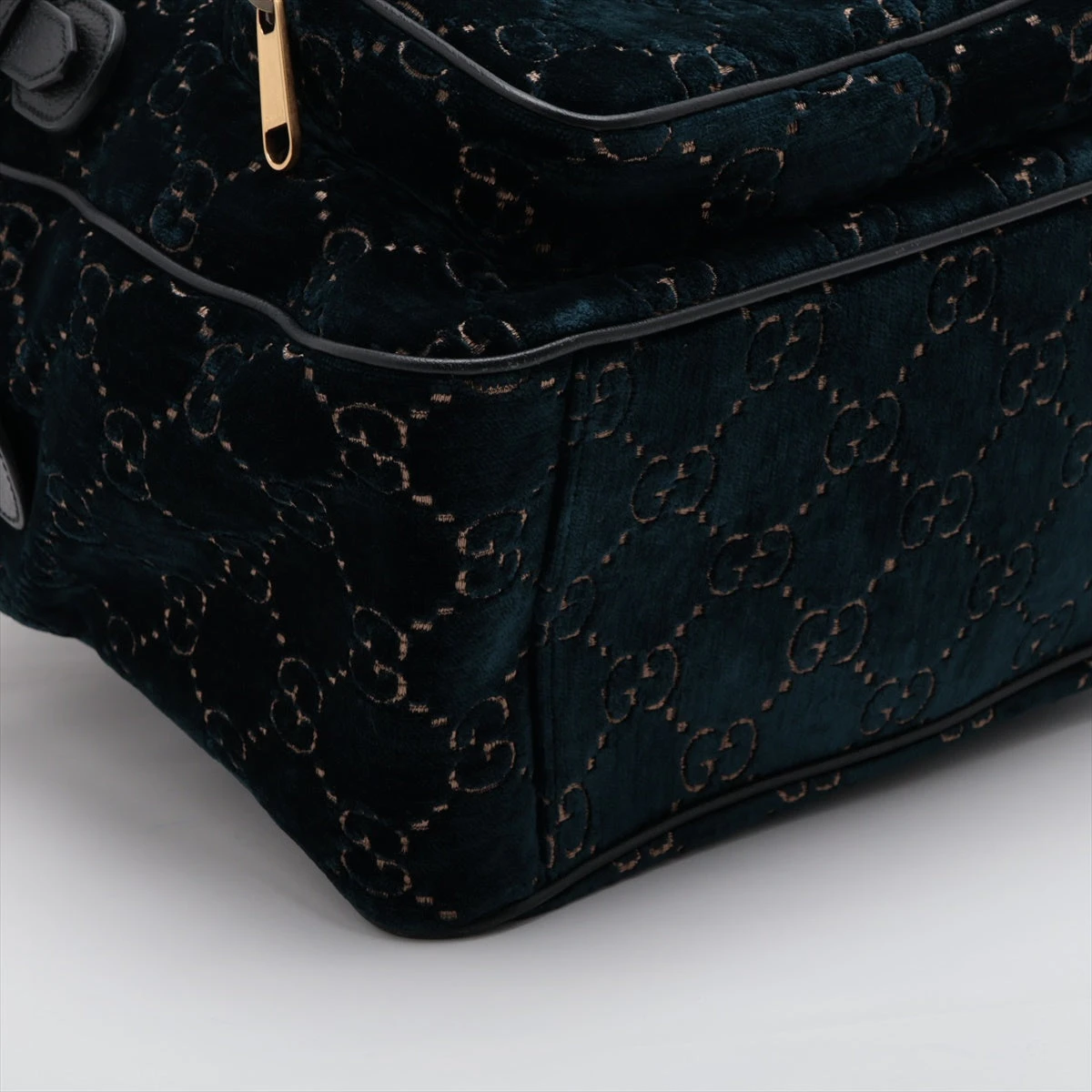 GUCCI GGパターン ベルベットリュック　バックパック　マーモント グッチ GGベルベット バックパック/リュック ダークグリーン