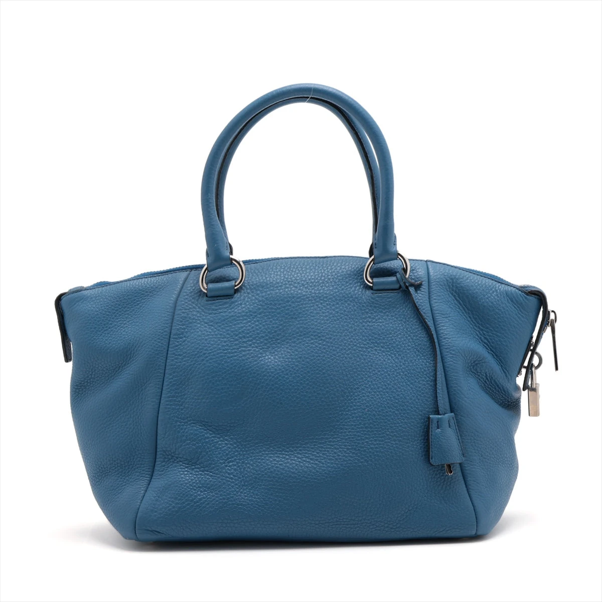 プラダ レザー トートバッグ ブルー A2799057｜中古ブランド品