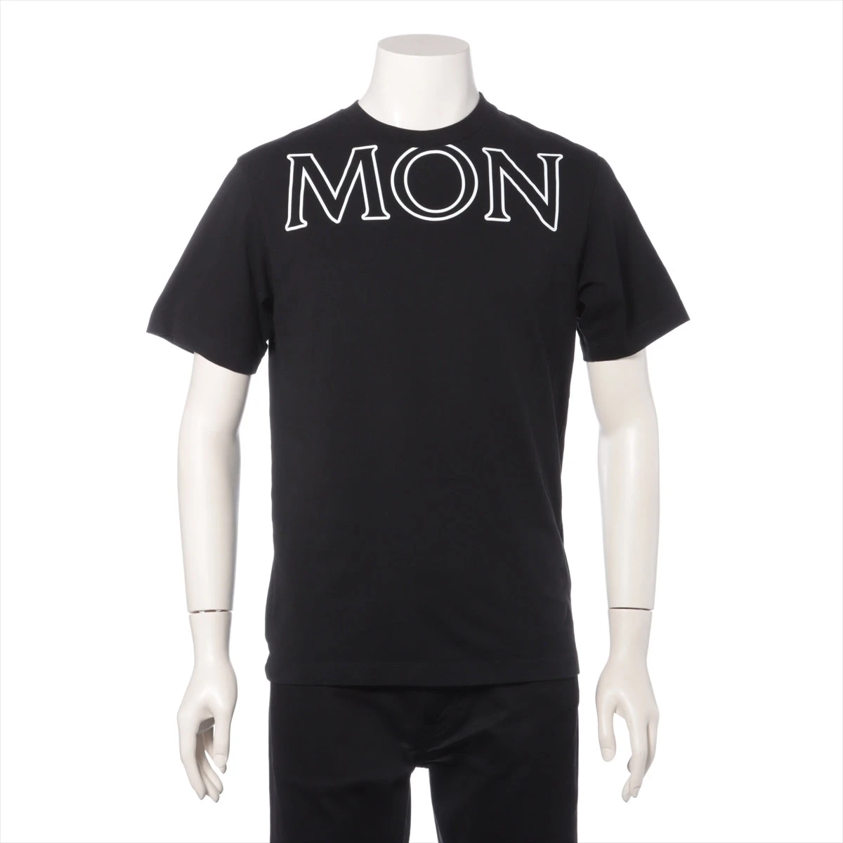 モンクレール 22年 コットン Tシャツ XS メンズ ブラック
