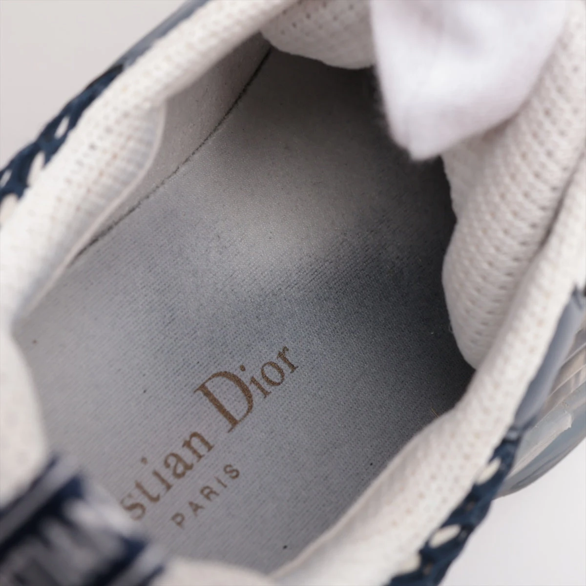 Christian Dior シルクスカーフ ネイビー/ホワイト
