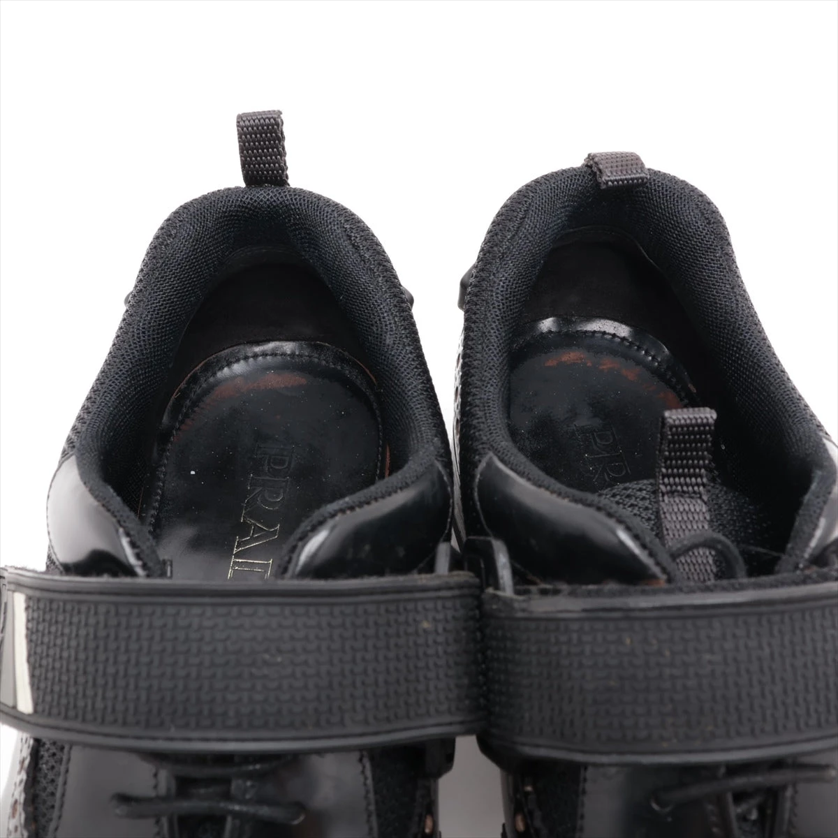プラダ レザー×メッシュ レザーシューズ 6.5 メンズ ブラック