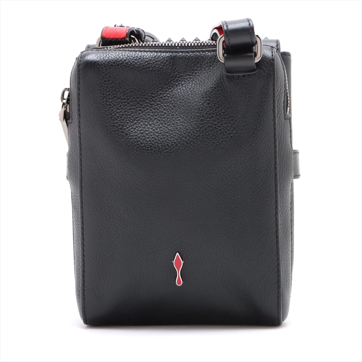 ✨美品✨ルブタン ショルダーバッグ レザー スタッズ 多収納 黒 リポーター ✨美品✨ルブタン ショルダーバッグ レザー スタッズ 多収納 黒