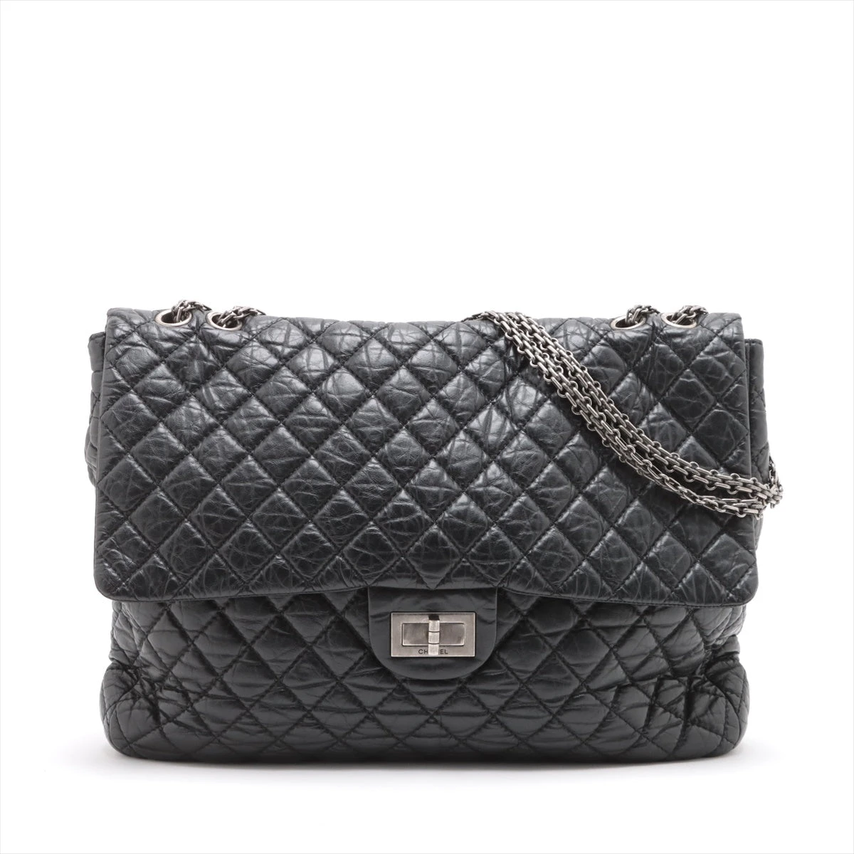 シャネル CHANEL デカ マトラッセ シングルフラップ チェーン 