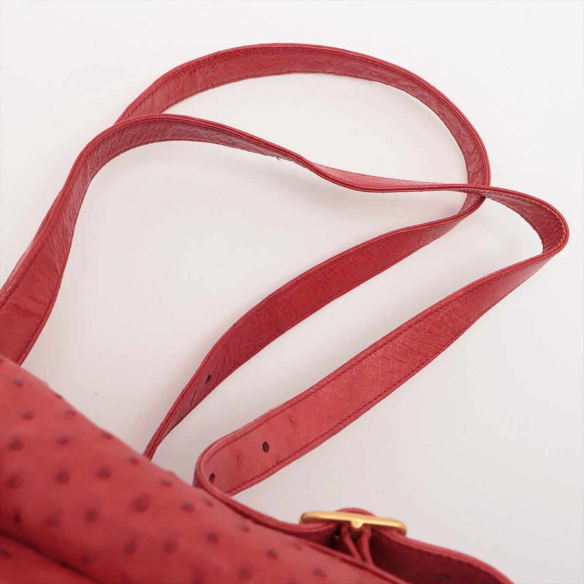 グッチ バンブー オーストリッチ バックパック/リュック レッド