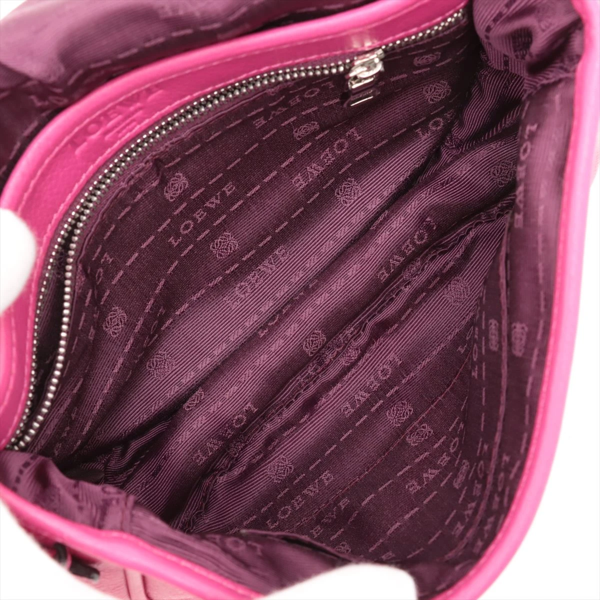 ロエベ ヘリテージ レザー ショルダーバッグ ピンク A2805067｜中古 