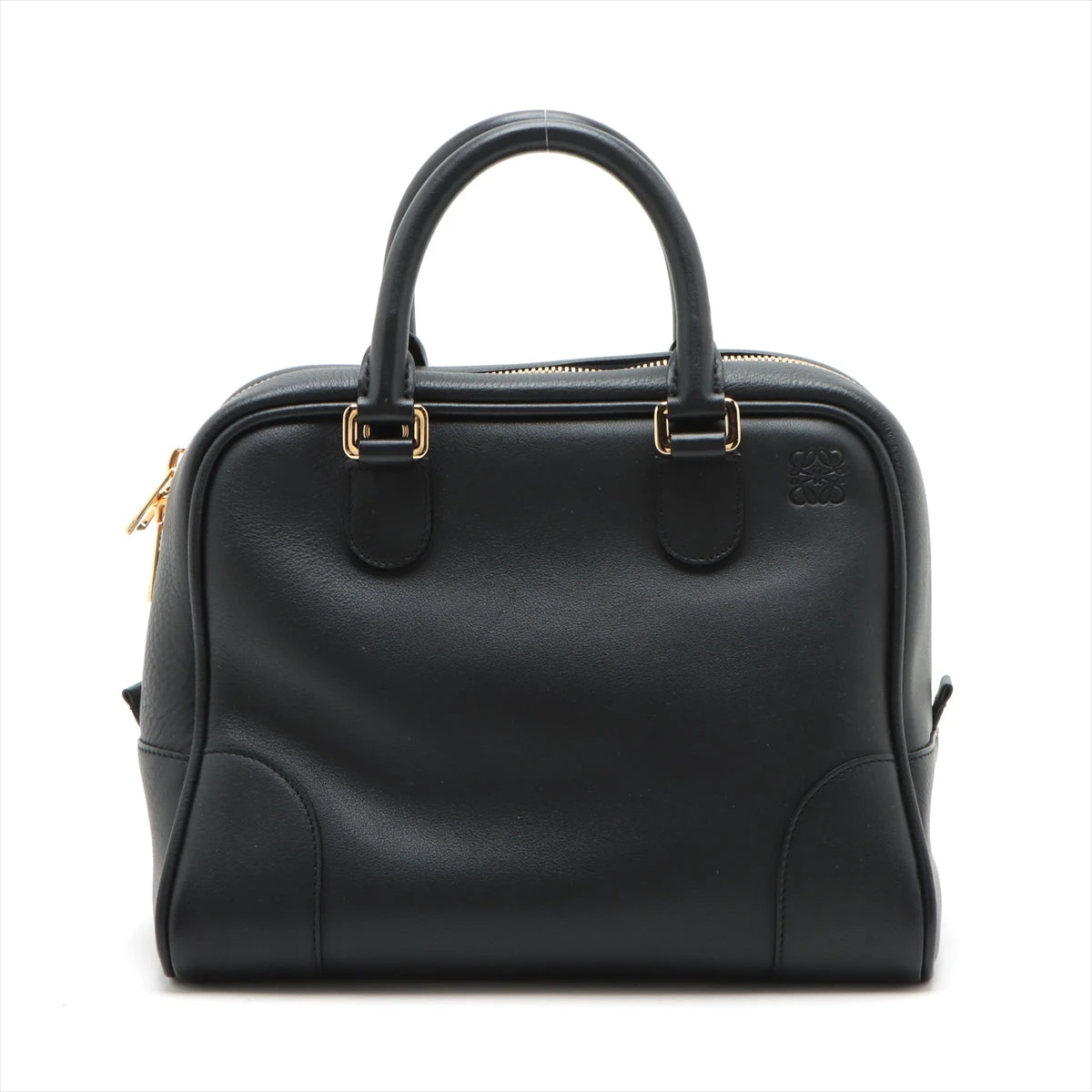 ロエベ アマソナ75 レザー 2WAYハンドバッグ ブラック A2802940｜中古