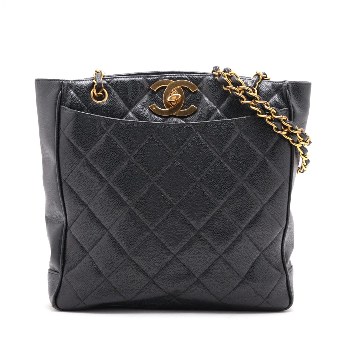 Iてす CHANEL スエード ターンロック トートバッグ シャネル マトラッセ キャビアスキン チェーントートバッグ