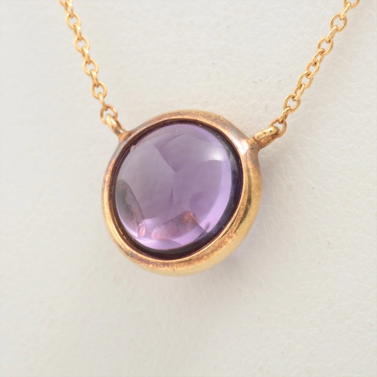 ティファニー オリーブリーフ アメジスト ネックレス 750(YG) 2.9g