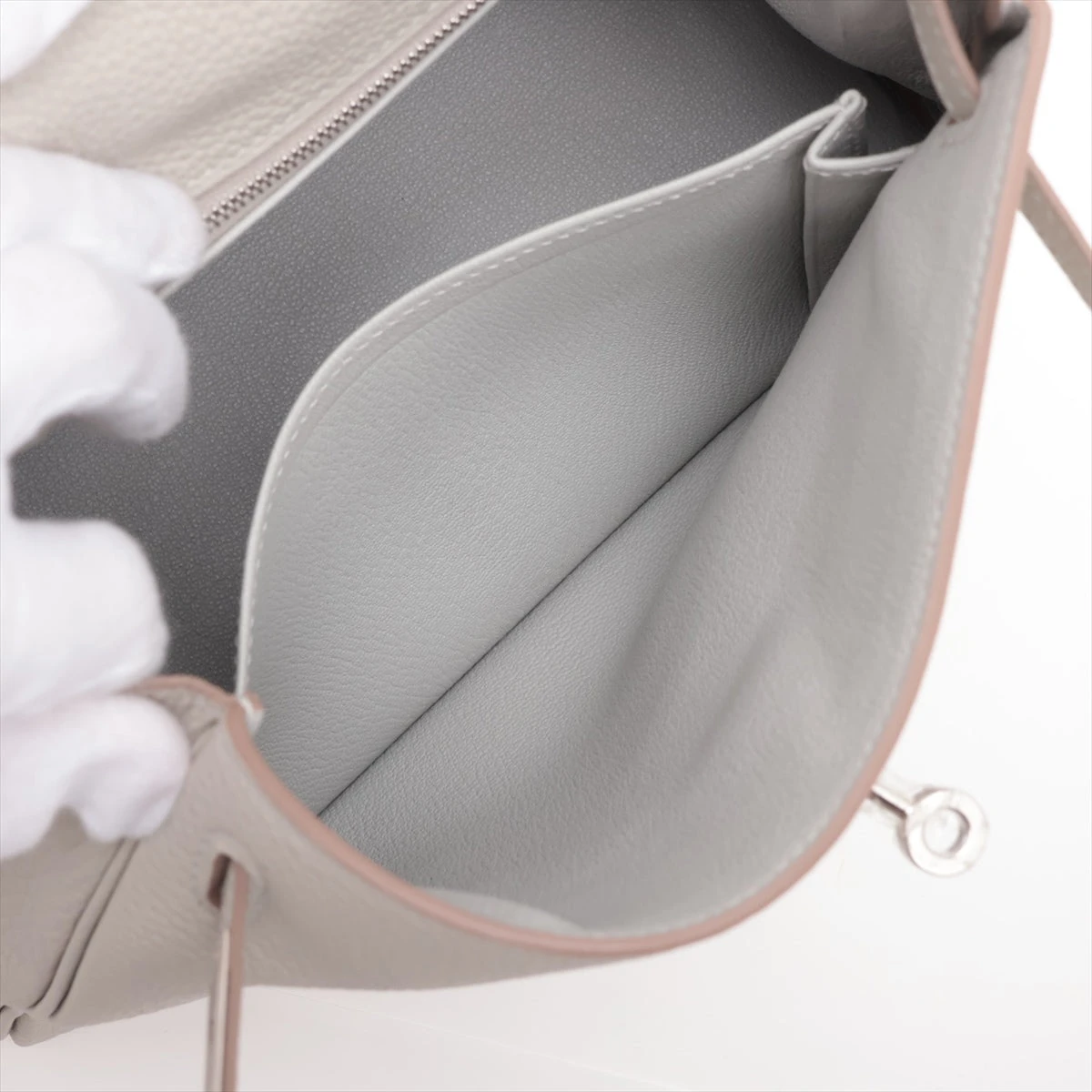 超美品　エルメス　ケリーベルト　ノアールシルバー金具 エルメス ケリー18ベルト ノワール/シルバー金具 (HERMES/ベルト