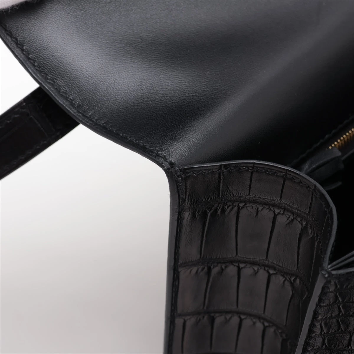 エルメス コンスタンス3 23 アリゲーター ブラック ゴールド金具 Y