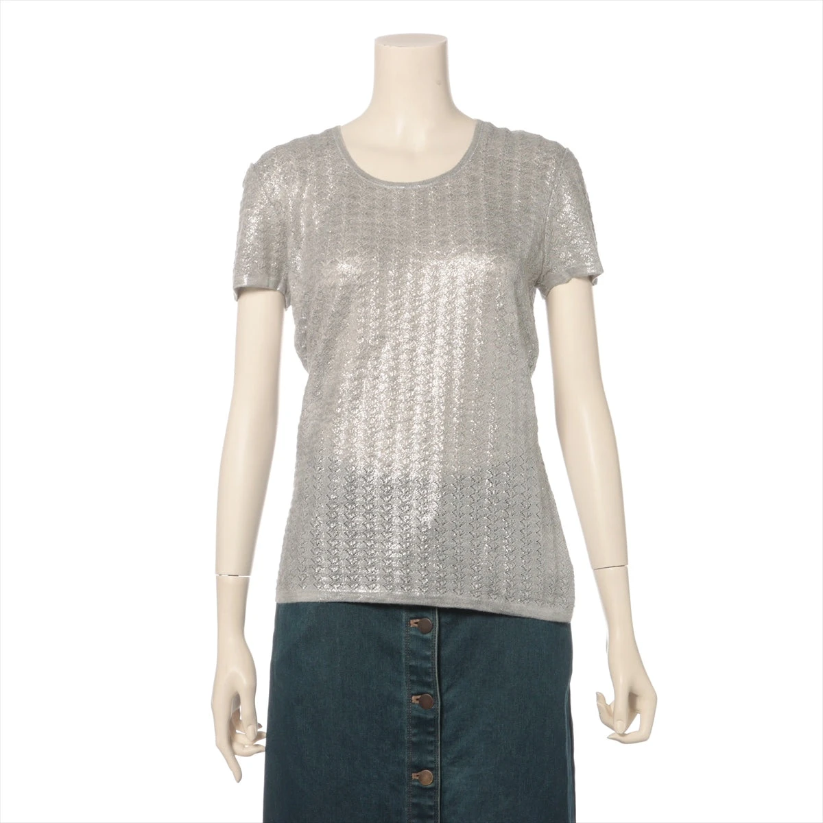 シャネル ココマーク 09P カシミヤ×シルク カットソー 42