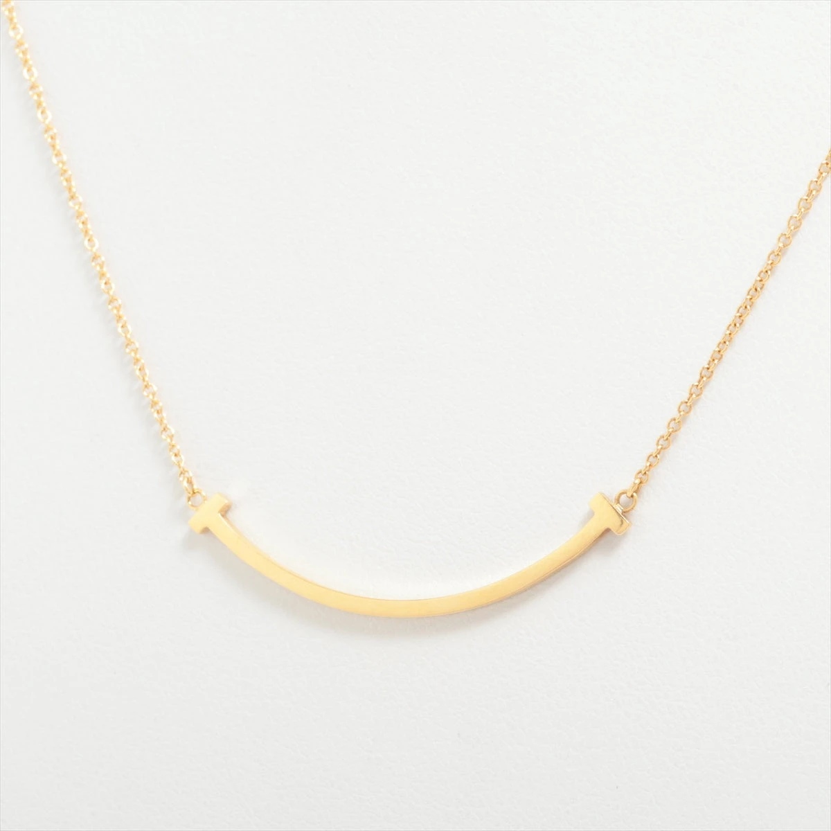 ティファニー Tスマイル スモール ネックレス 750(YG) 2.9g A2814096  