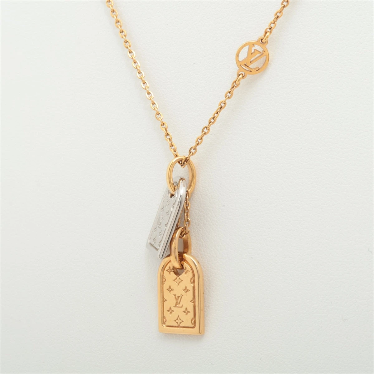 LOUIS VUITTON ナノグラム ネックレス GP M63141 ヴィトン ナノグラム