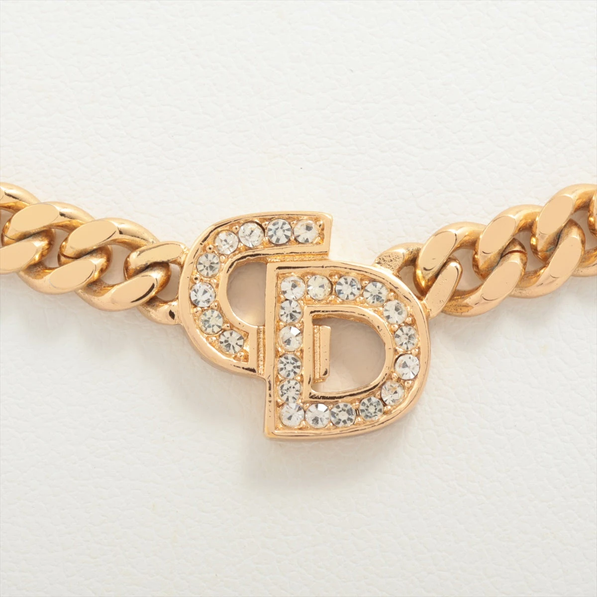 クリスチャンディオール CDロゴ ネックレス ゴールドカラー ラインストーン Christian Dior クリスチャン・ディオール ヴィンテージ