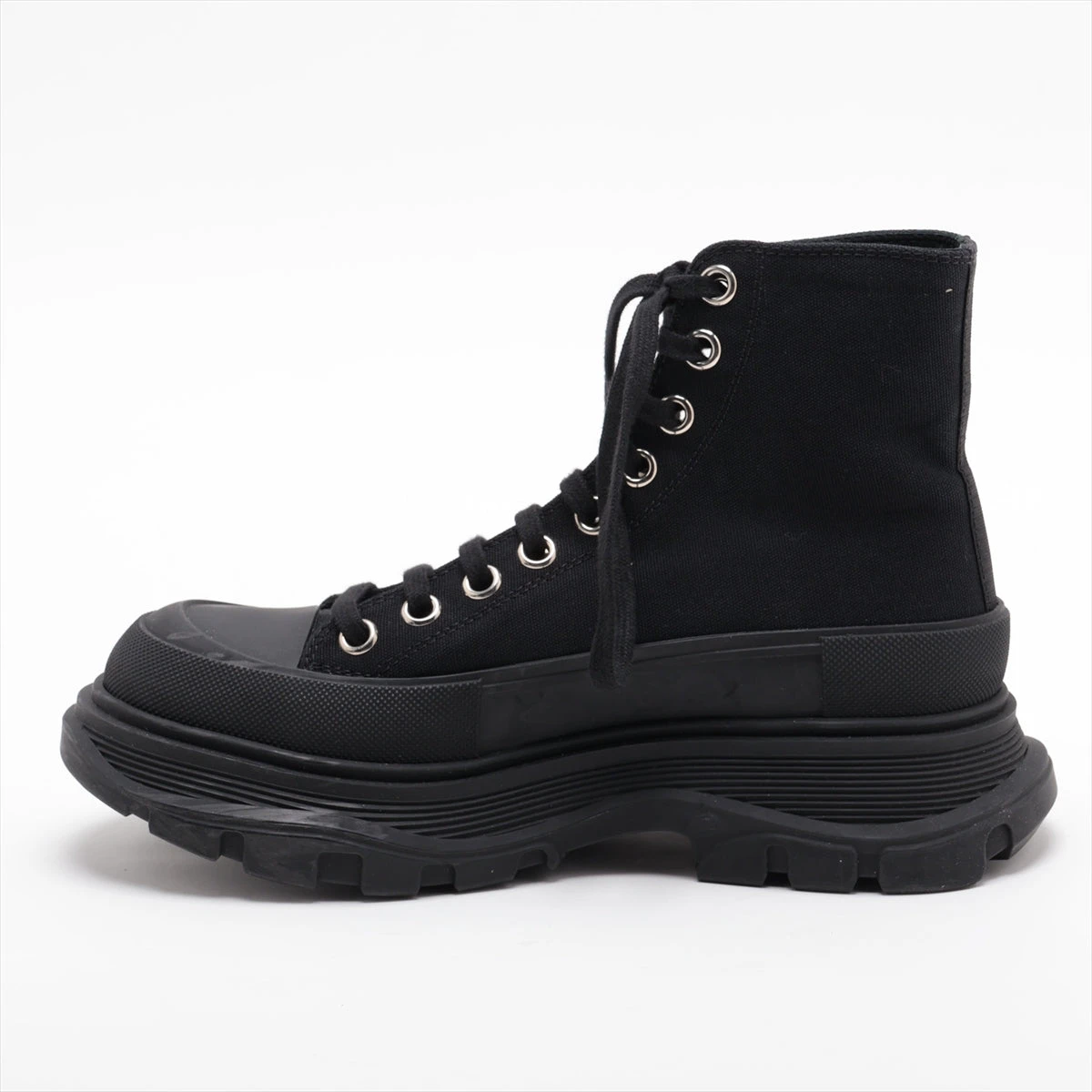 美品✨アレキサンダーマックイーン キャンバス×レザー 40ハイカットスニーカー ALEXANDER McQUEEN (アレキサンダーマックイーン) トレッド