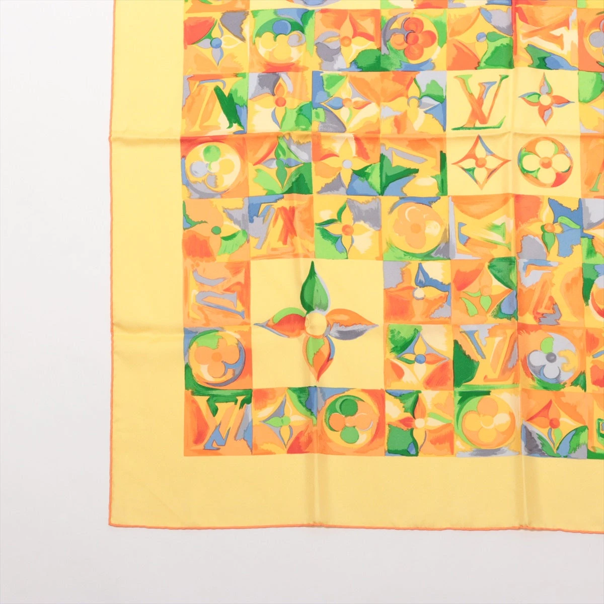 ヴィトン スカーフ シルク イエロー モノグラム A2811180｜中古  