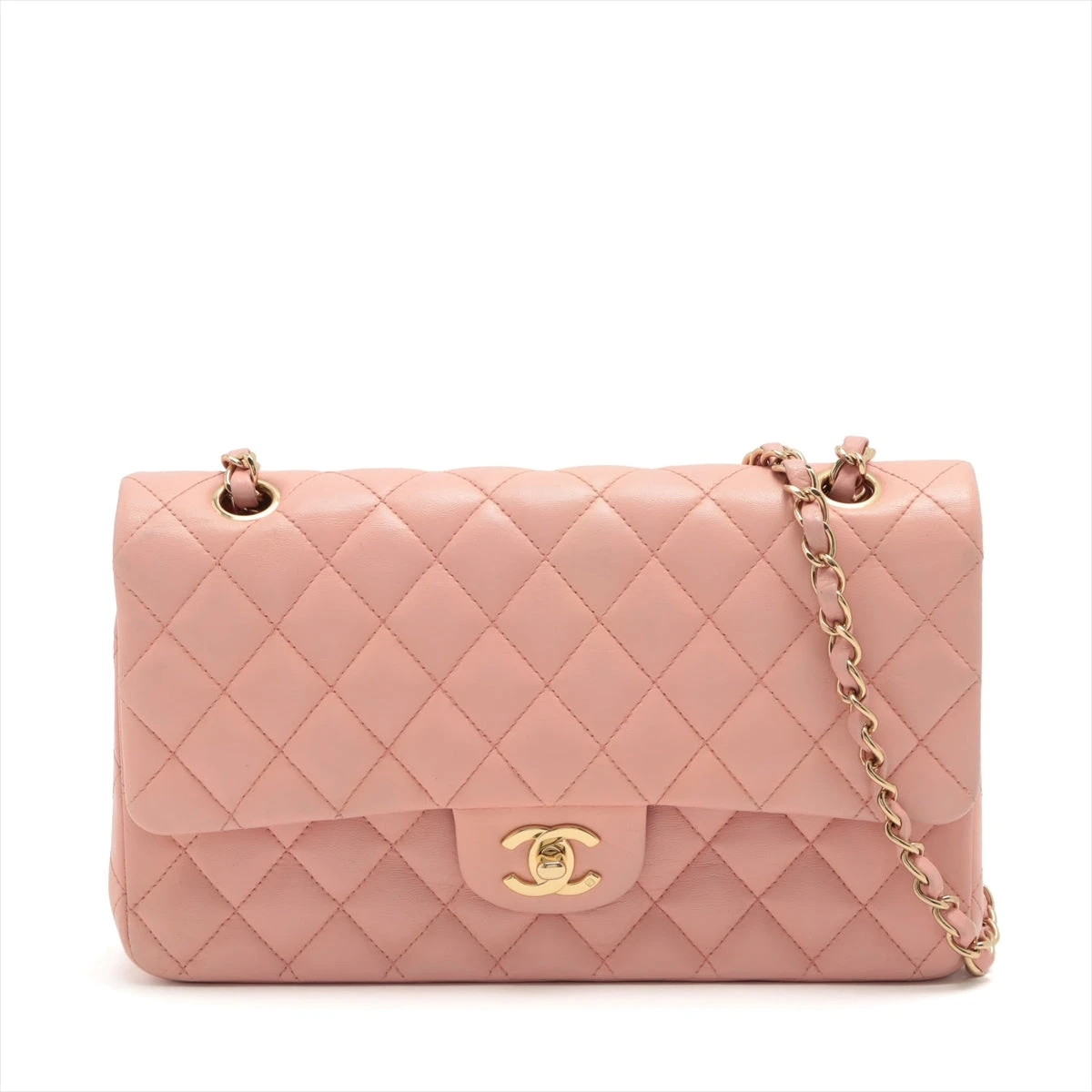 シャネル マトラッセ25 ラムスキン ダブルフラップ ダブルチェーン  