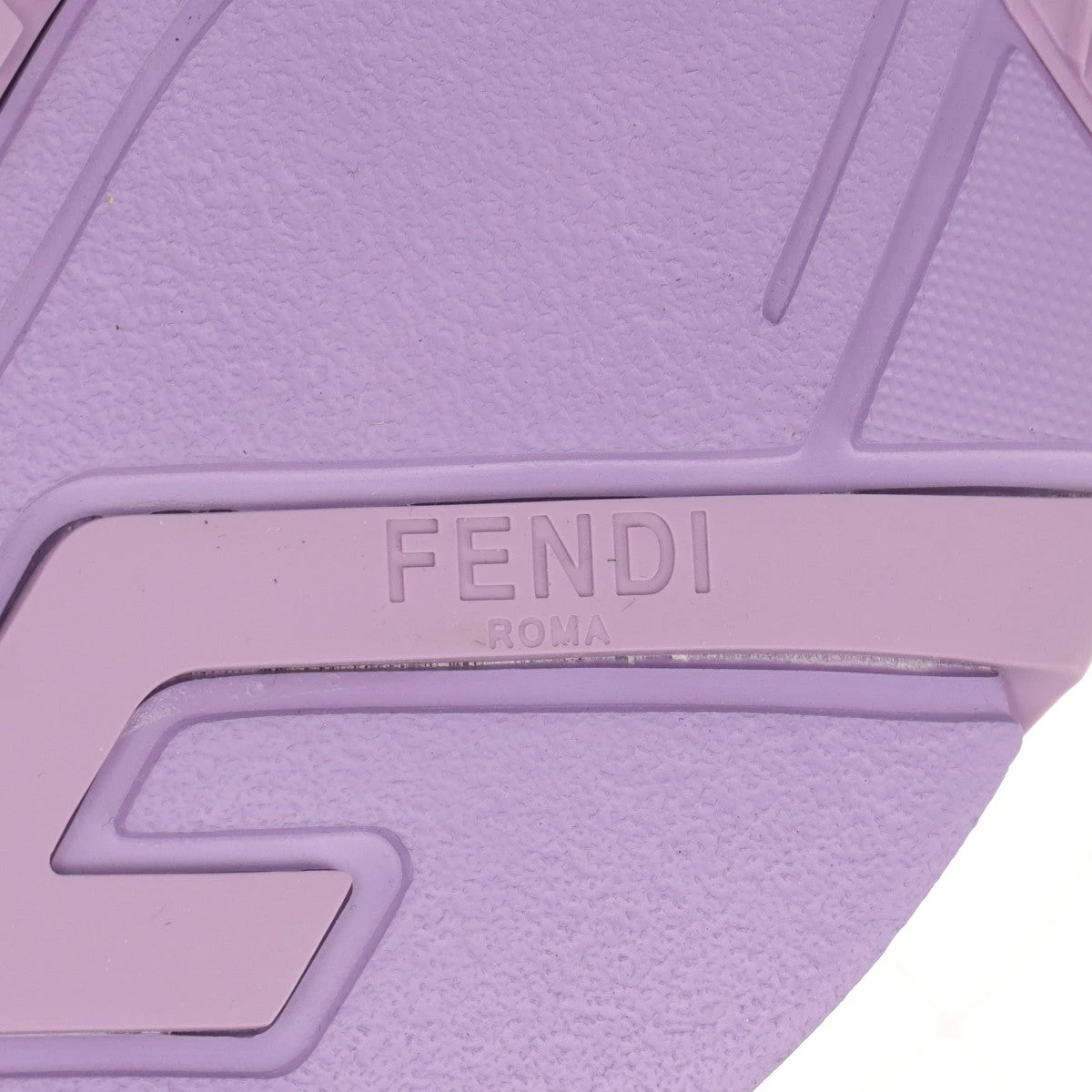 フェンディ フロー ファブリック スリッポン UK7 メンズ パープル 