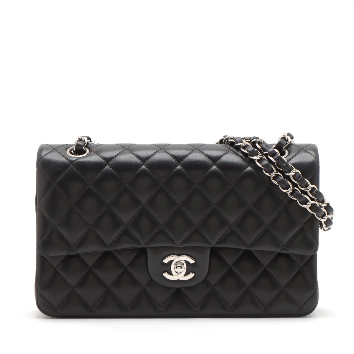 シャネル マトラッセ25 ラムスキン ダブルフラップ ダブルチェーン