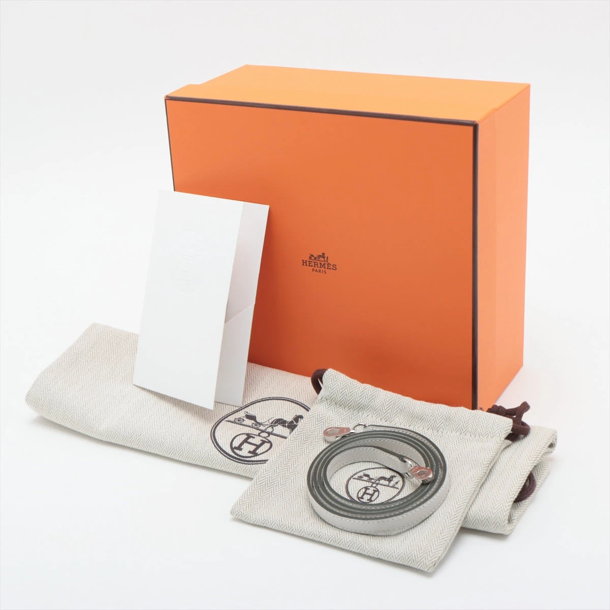 【新品未使用】HERMESカルヴィ ヴォーエプソン グリペール エルメス カルヴィ デュオ ゴールド ヴォーエプソン シルバー