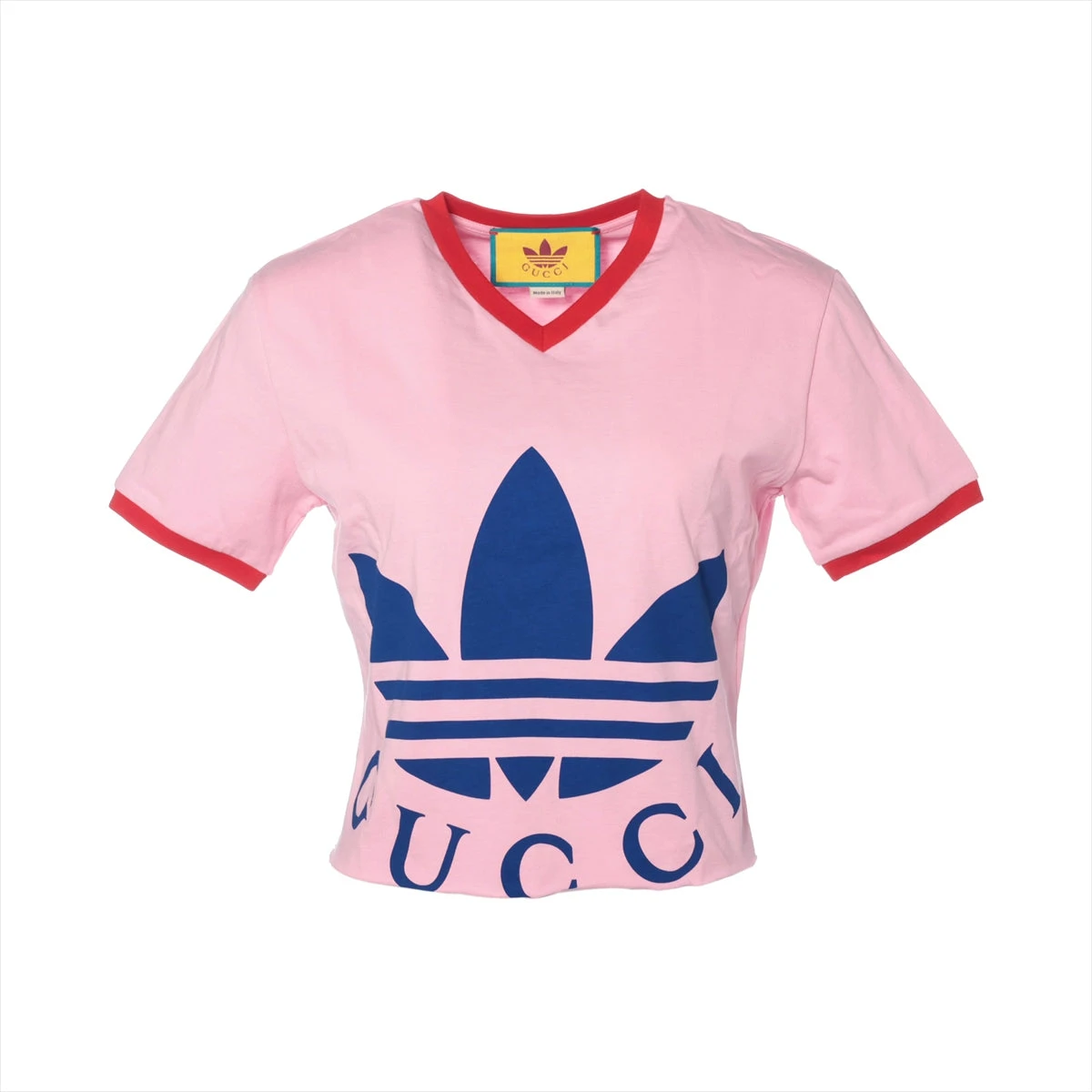 グッチ×アディダス コットン Tシャツ XS レディース ピンク