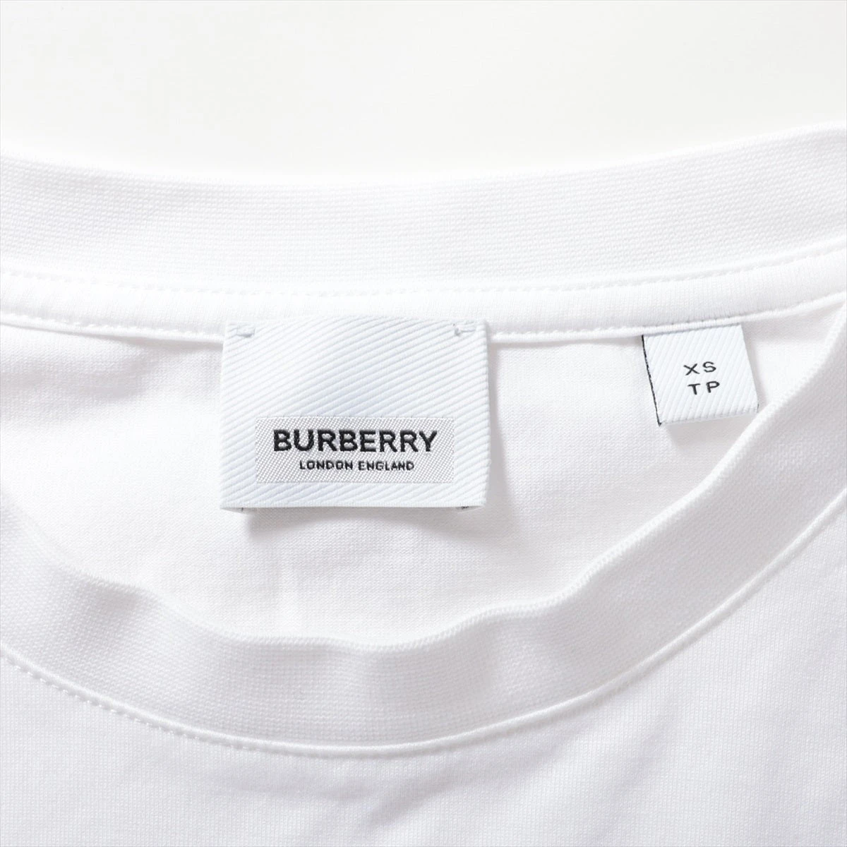 バーバリー コットン Tシャツ XS メンズ ホワイト 8053009 ロゴ